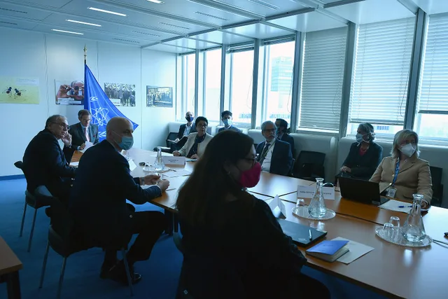 The 59th Meeting (virtual) of the International Fusion Research Council (IFRC) at the Agency headquarters in Vienna, Austria. 21 October 2020 Photo Credit: Dean Calma / IAEA IAEA: Najat Mokhtar, IAEA Deputy Director General and Head of the Department of Nuclear Sciences and Applications Mikhail Chud. Digital PR selection checklist without the sales pitch